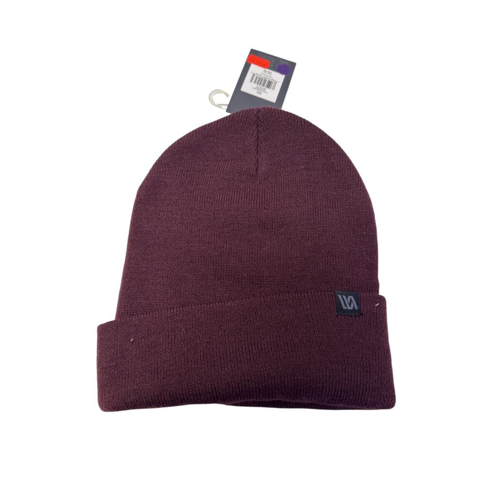 $20.00 VRST Beanie Hat Cranberry Knitted Acrylic Unisex Embroidered Logo NWT